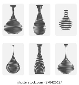 monochrome icon set with amphora