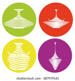 monochrome icon set with amphora