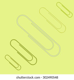 monochrome icon set with paper clips