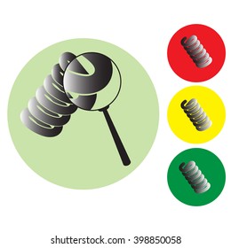 monochrome icon set with springs