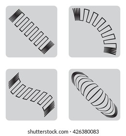 monochrome icon set with Springs