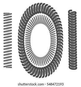 Monochrome icon with springs