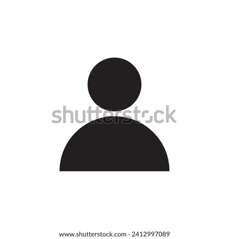 Monochrome icon. User Icon in trendy flat style isolated on white background. User silhouette symbol for your web site design, logo, app, UI. Vector illustration,
