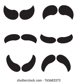 Monochrome icons with a mustache