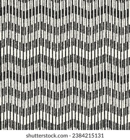 Monochrome Ikat-Effekt strukturiertes Chevron-Muster