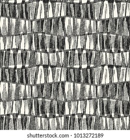 Monochrome Ikat Folk Graphic Motif Brushed Textured Pattern