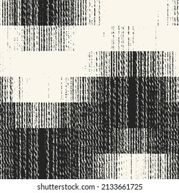 Monochrome Ikat Textured Chevron Pattern