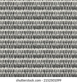 Patrón de rayas texturadas de Ikat monocromo