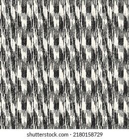 Monochrome Ikat Textured Striped Pattern