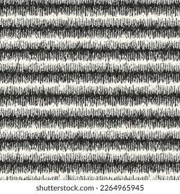 Monochrome Ikat Textured Striped Pattern