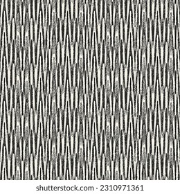 Monochrome Ikat Textured Striped Pattern