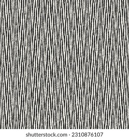 Monochrome Ikat Textured Zigzag Pattern