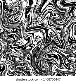Monochrome illustration of abstract swirls in black and white. Artistic design ideal for backgrounds, wallpapers, or prints emphasizing contrast and dynamic flow in creative and contemporary art forms