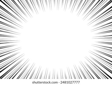 monochrome illustration of concentration line