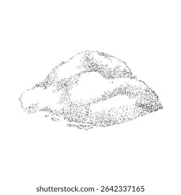 Monochrome illustration of maca root powder, hand drawn. Organic superfood. For medicine and vegetarian themes. Ingredient for healthy eating and energy. Vector illustration. Isolated background.