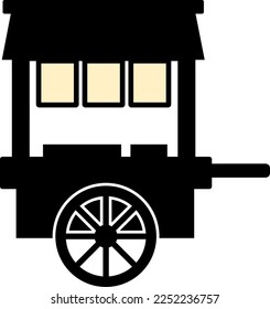 Monochrome illustration of oden and rear car