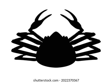 Monochrome illustration of a simple crab.vector.