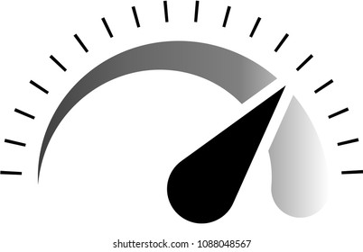 Monochrome Illustration of speedometer