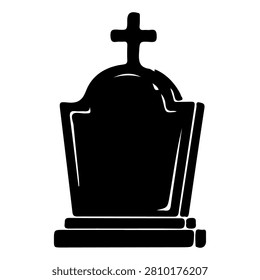 A monochrome image of a graveyard tombstone featuring a cross, symbolizing remembrance and memorial in a somber setting.