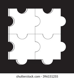 
monochrome image of the puzzle