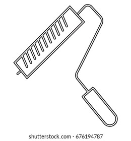 Monochrome image of roller for coloring