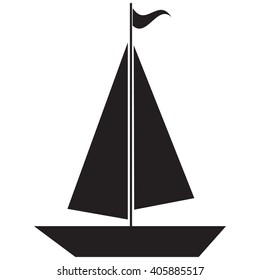 monochrome image of a sailboat