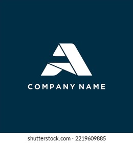 Monochrome Initial Line Letter A Logo Design Template.	
