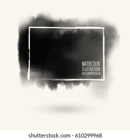 Monochrome ink spots, white background. vector illustration