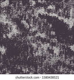 Monochrome Irregular Blotched Texture. Noisy Woven Effect Textured Background. Rough Graphic Distressed Weave Effect Seamless Pattern. Vector Repeat Tile EPS 10
