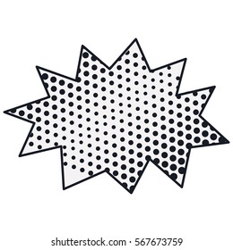 monochrome irregular cloud scream pop art for dialogue