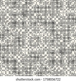 Monochrome Irregular Cross-Stroke Textured Pattern