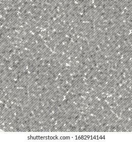 Fondo en peligro de textura con trazo diagonal irregular monocromo. Patrón sin inconvenientes.