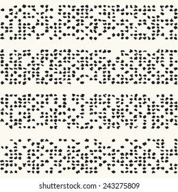 Monochrome irregular dot stroke flecked seamless pattern. Vector.