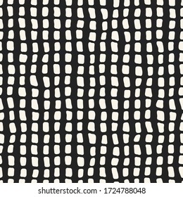 Monochrome Irregular Grid Textured Pattern