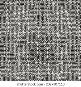 Monochrome Irregular Mesh Textured Geometric Pattern