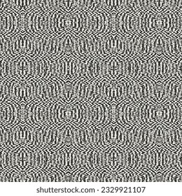 Monochrome Irregular Mesh Textured Kaleidoscope Pattern