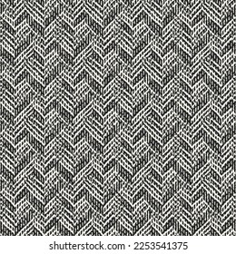 Monochrome Irregular Mottled Textured Chevron Pattern