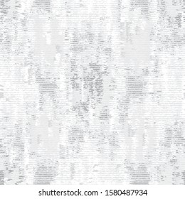 Monochrome Irregular Noisy Woven Effect Textured Background. Rough Graphic Distressed Weave Effect Seamless Pattern. Vector Repeat Tile EPS 10