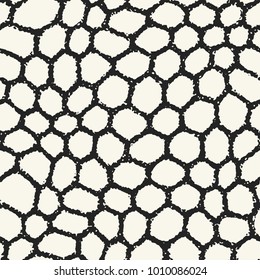 Monochrome Irregular Textured Honeycomb Pattern