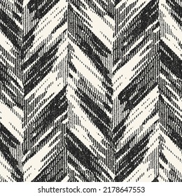 Monochrome Irregularly Knitted Textured Herringbone Pattern