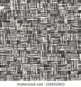 Monochrome Irregularly Knitted Textured Patchwork Pattern Stock Vector ...