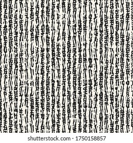 Monochrome Irregularly Textured Broken Striped Pattern