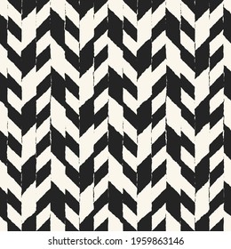 Monochrome Irregularly Textured Houndstooth Pattern