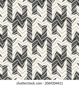 Patrón de Houndstoth monocromo textualizado de forma irregular