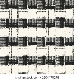 Monochrome Irregularly Textured Striped Pattern