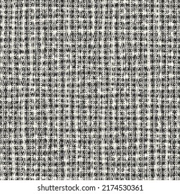 Monochrome Irregularly Woven Textured Checkered Pattern