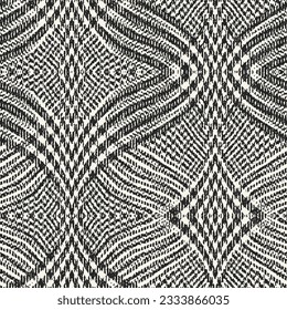 Monochrome Irregularly Woven Textured Ornamental Pattern