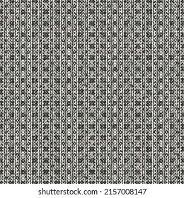 Monochrome Irregularly Woven Textured Ornate Striped Pattern