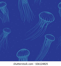 Monochrome Jellyfish Pattern