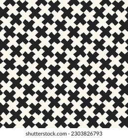 Monochrome Juji Tsunagi Checked Pattern